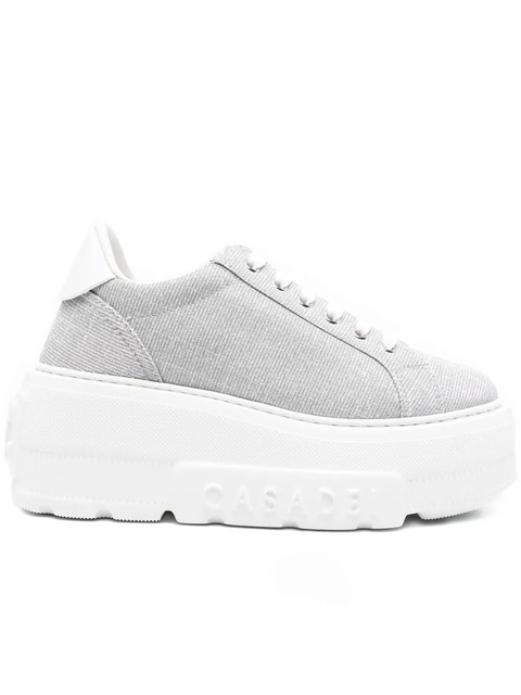 Casadei Nexus Cas25 platform lace-up sneakers - Silver - zdjęcie produktu nr 1