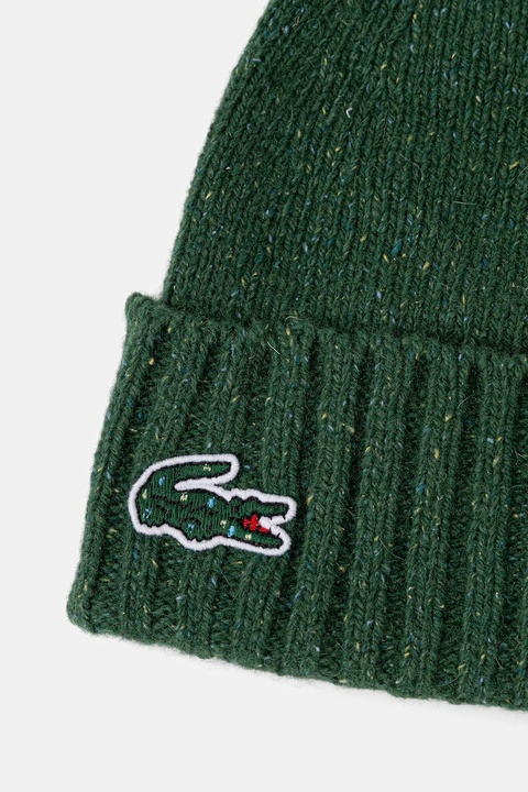 Lacoste czapka z dodatkiem wełny kolor zielony RB5995 - zdjęcie produktu nr 2