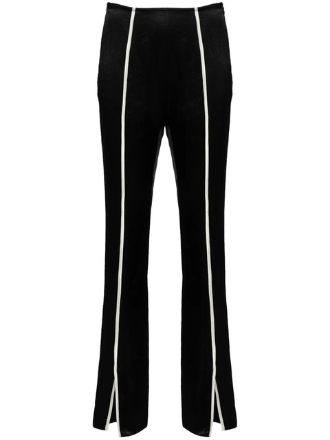 Nanushka contrasting-trim slim trousers - Black - zdjęcie produktu nr 1
