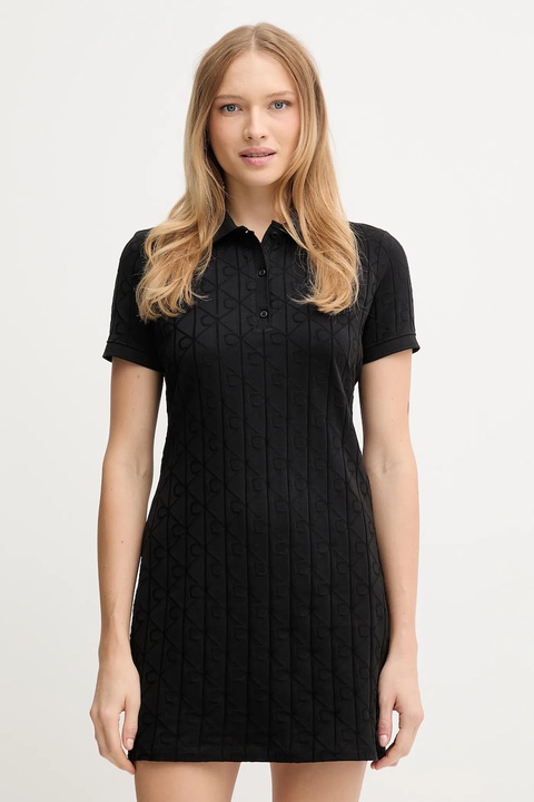 Calvin Klein Jeans sukienka bawełniana kolor czarny mini dopasowana LV044D208G - zdjęcie produktu nr 1