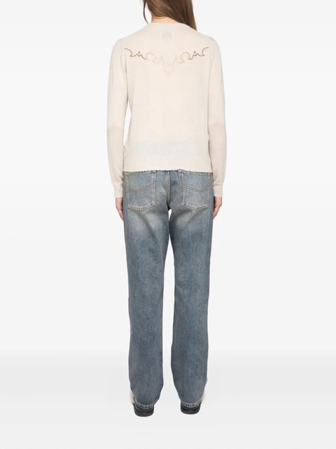 Zadig&Voltaire skull-embellished cashmere sweater - Neutrals - zdjęcie produktu nr 2