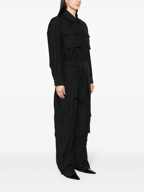 Alexander Wang button-up ripstop cargo jumpsuit - Black - zdjęcie produktu nr 2