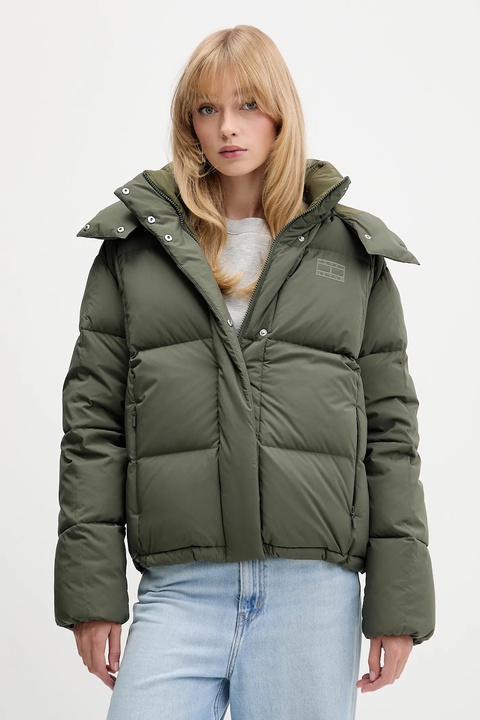 Tommy Jeans kurtka puchowa kolor zielony zimowa DW0DW21623 - zdjęcie produktu nr 1