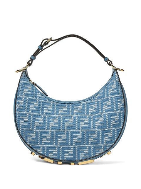 FENDI Fendi logo crescent shoulder bag - Blue - zdjęcie produktu nr 1