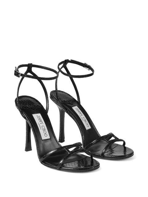 Jimmy Choo 100mm leather sandals - Black - zdjęcie produktu nr 1