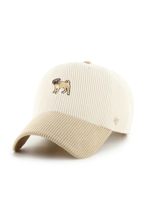 47 brand czapka z daszkiem sztruksowa Dog Cord Base Runner kolor beżowy XXD-TCBRT28EWS-NT - zdjęcie produktu nr 1