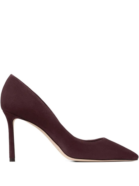 Jimmy Choo 85mm Romy pointed-toe suede pumps - Red - zdjęcie produktu nr 1