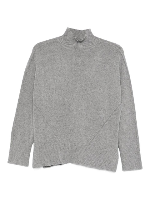 SOLOTRE funnel-neck sweater - Grey - zdjęcie produktu nr 1