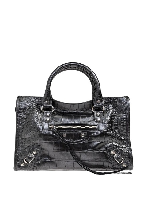 Balenciaga Le city crocodile-effect tote bag - Black - zdjęcie produktu nr 1