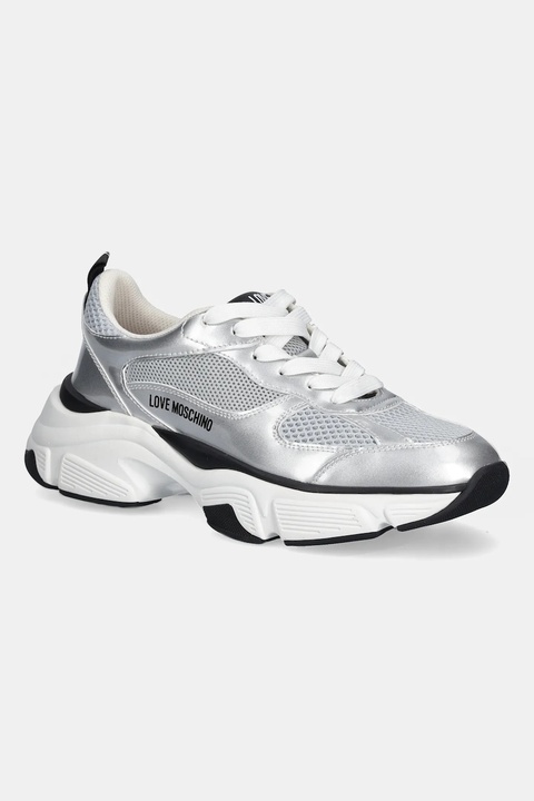 Love Moschino sneakersy damskie kolor srebrny JA15246G1NIQE90A - zdjęcie produktu nr 1