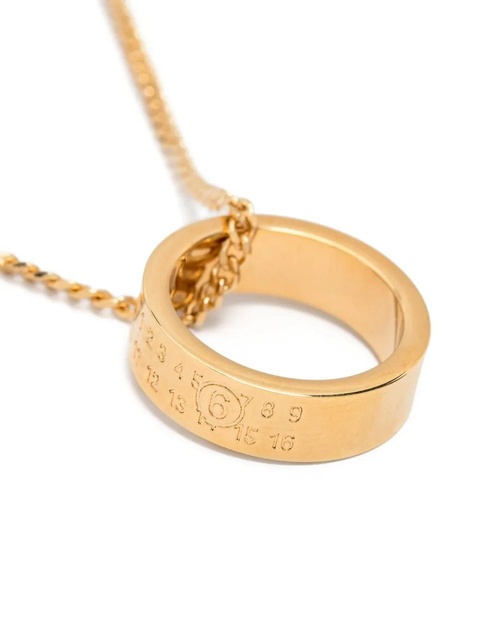 MM6 Maison Margiela Numeric Minimal Signature necklace - Gold - zdjęcie produktu nr 1
