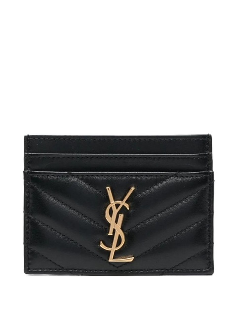 Saint Laurent chevron logo cardholder - Black - zdjęcie produktu nr 1