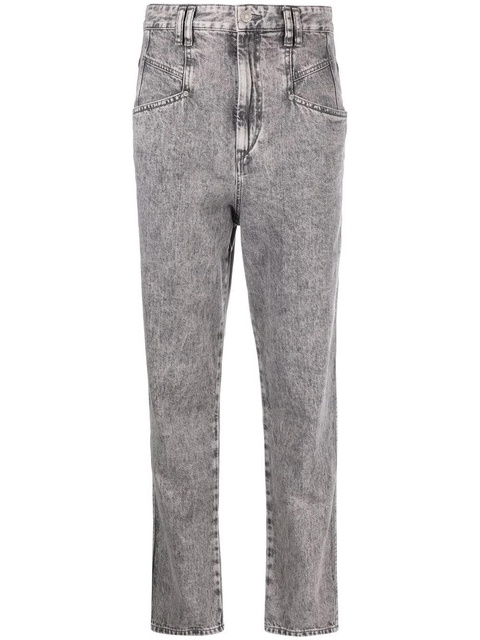 Isabel Marant high-rise acid-wash jeans - Grey - zdjęcie produktu nr 1