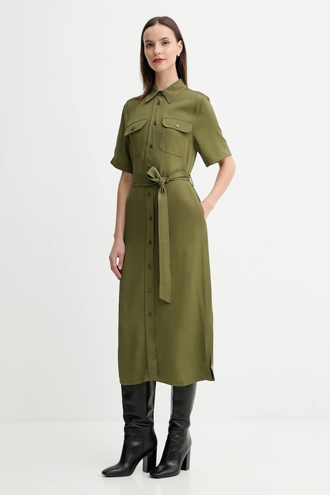 Gant sukienka kolor zielony midi prosta 4503438 - zdjęcie produktu nr 1