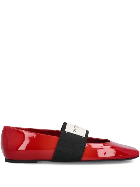 Givenchy logo-strap ballet flats - Red - zdjęcie produktu nr 1