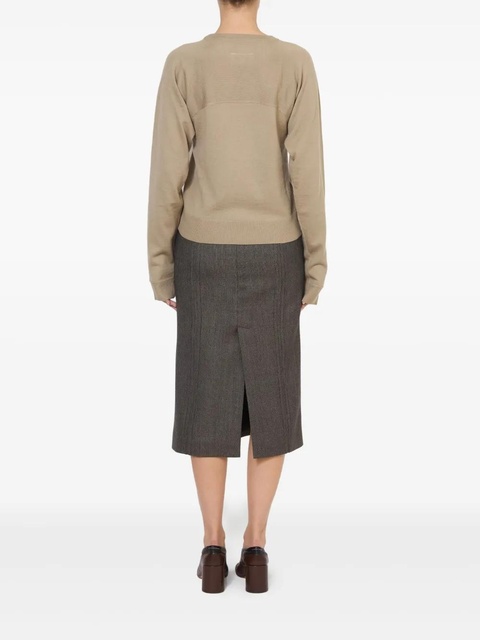 MM6 Maison Margiela crew-neck long-sleeved top - Brown - zdjęcie produktu nr 2