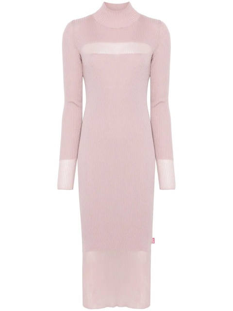 Diesel ribbed-knit midi dress - Pink - zdjęcie produktu nr 1