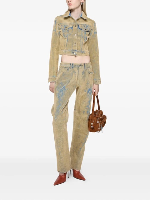 Acne Studios textured denim jacket - Neutrals - zdjęcie produktu nr 1