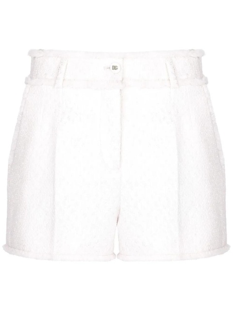 Dolce & Gabbana frayed detailing tailored shorts - White - zdjęcie produktu nr 2