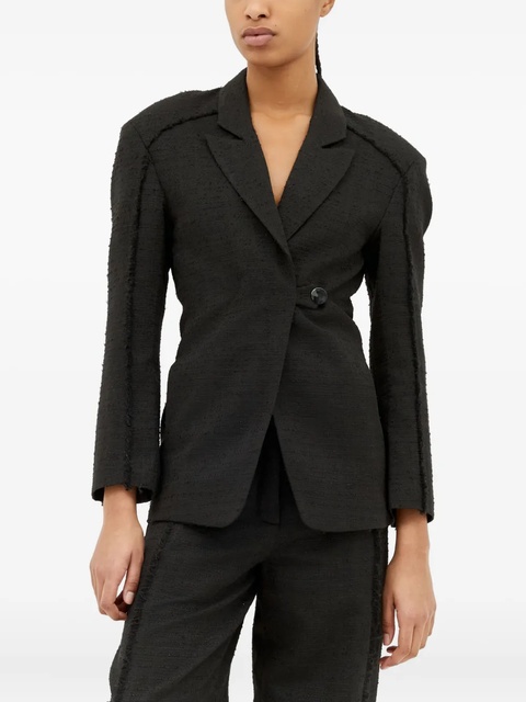 GANNI tweed blazer - Black - zdjęcie produktu nr 1