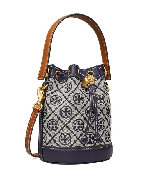 Tory Burch T Monogram bucket bag - Blue - zdjęcie produktu nr 2