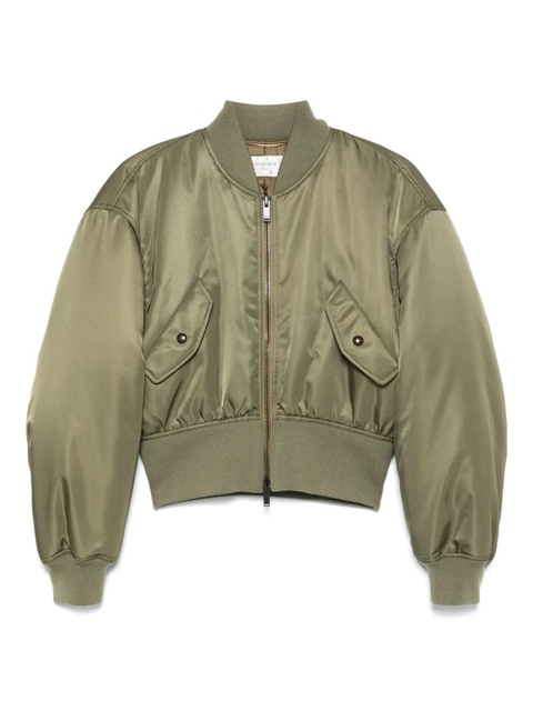 Saint Laurent cropped bomber jacket - Green - zdjęcie produktu nr 1