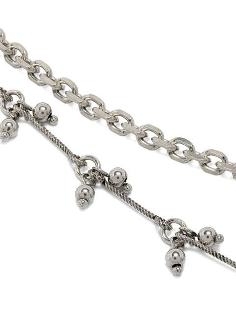 ISABEL MARANT double-pin chain necklace - SILVER - zdjęcie produktu nr 2