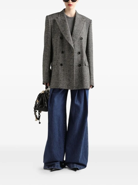 Dolce & Gabbana herringbone double-breasted jacket - Grey - zdjęcie produktu nr 1