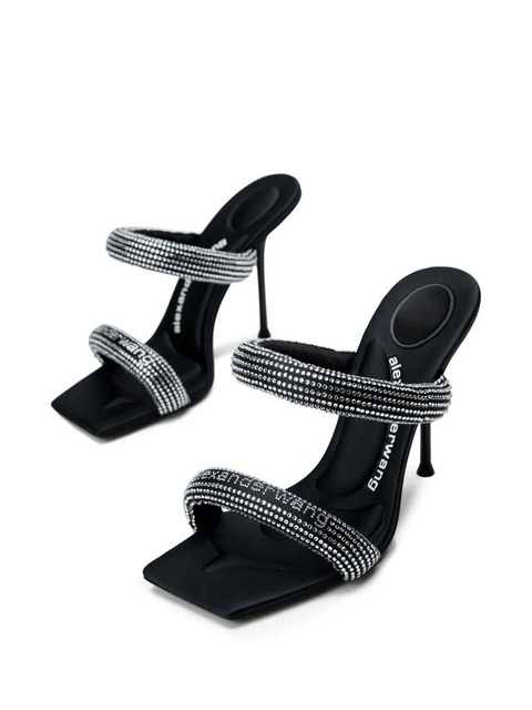 Alexander Wang crystal-embellished stiletto sandals - Black - zdjęcie produktu nr 2