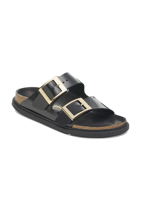 Birkenstock klapki skórzane Arizona Droplet Buckle damskie kolor czarny 1029353 - zdjęcie produktu nr 2