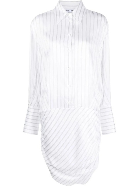 The Attico Hatty striped shirtdress - White - zdjęcie produktu nr 1