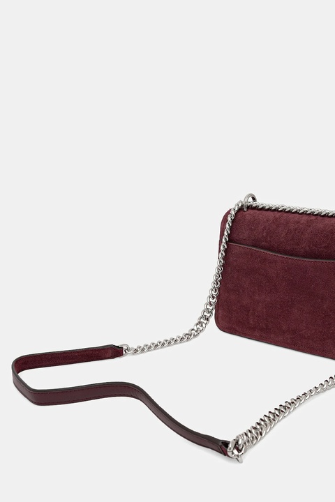 MICHAEL Michael Kors torebka zamszowa kolor bordowy 30F5SC7L3S - zdjęcie produktu nr 2