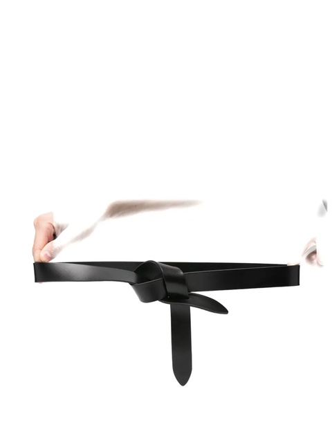 ISABEL MARANT knotted leather belt - Black - zdjęcie produktu nr 1