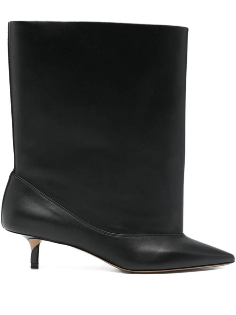 Jacquemus 45mm pointed-toe kitten-heel boots - Black - zdjęcie produktu nr 1