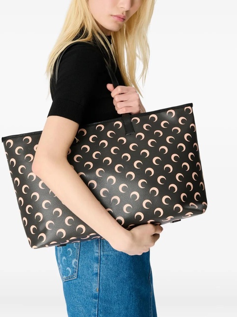 Marine Serre Moon canvas tote bag - Black - zdjęcie produktu nr 2