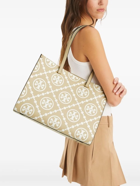Tory Burch T Monogram-embossed tote bag - Neutrals - zdjęcie produktu nr 1