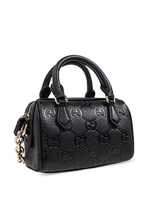 Gucci mini GG Emblem tote bag - Black - zdjęcie produktu nr 2