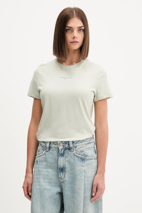 Tommy Jeans t-shirt damski kolor zielony DW0DW21964 - zdjęcie produktu nr 1