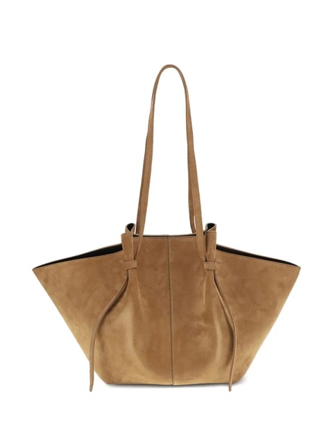Yuzefi pleated suede shoulder bag - Brown - zdjęcie produktu nr 1