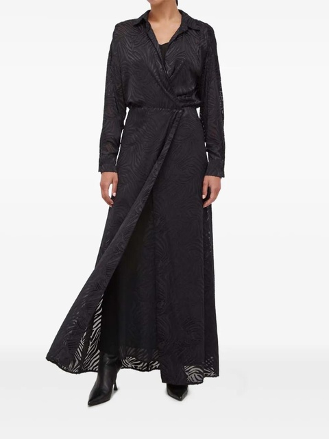 PINKO patterned wrap maxi dress - Black - zdjęcie produktu nr 1