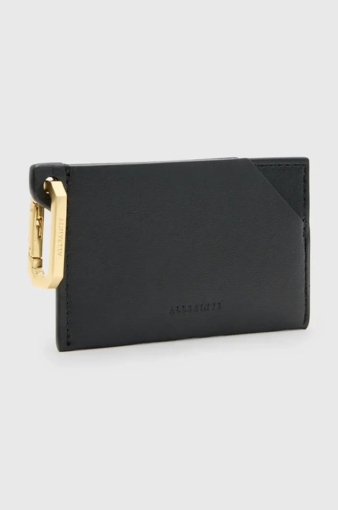 AllSaints etui na karty skórzane HEX CARDHOLDER kolor czarny W398XB - zdjęcie produktu nr 1