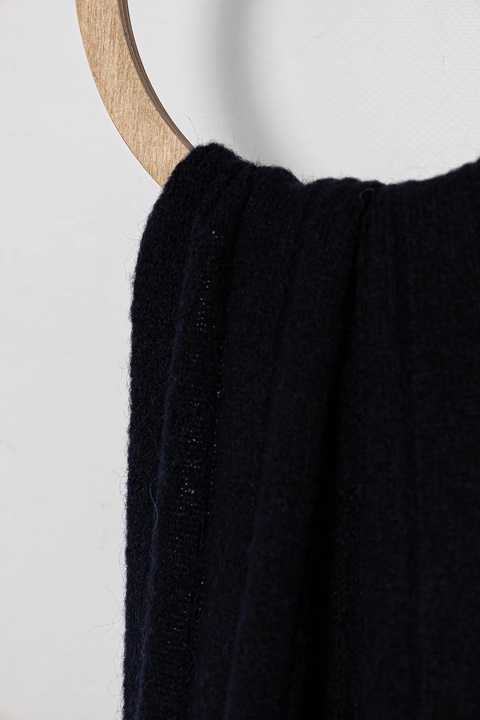 Tommy Hilfiger szalik z dodatkiem wełny damski kolor granatowy gładki AW0AW17787 - zdjęcie produktu nr 2