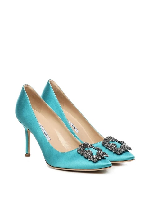 Manolo Blahnik 90mm Hangisli pumps - Blue - zdjęcie produktu nr 2
