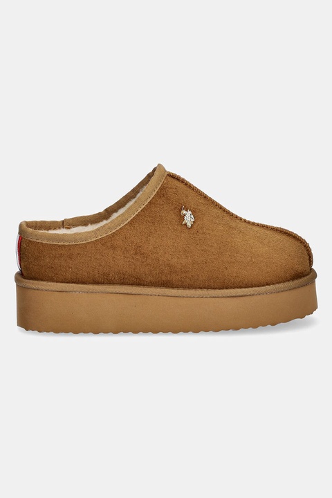 U.S. Polo Assn. kapcie VERA001 kolor brązowy VERA001W/EH1 - zdjęcie produktu nr 2