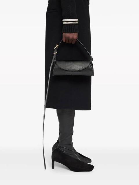 Jil Sander Cannolo snakeskin-effect shoulder bag - Black - zdjęcie produktu nr 2