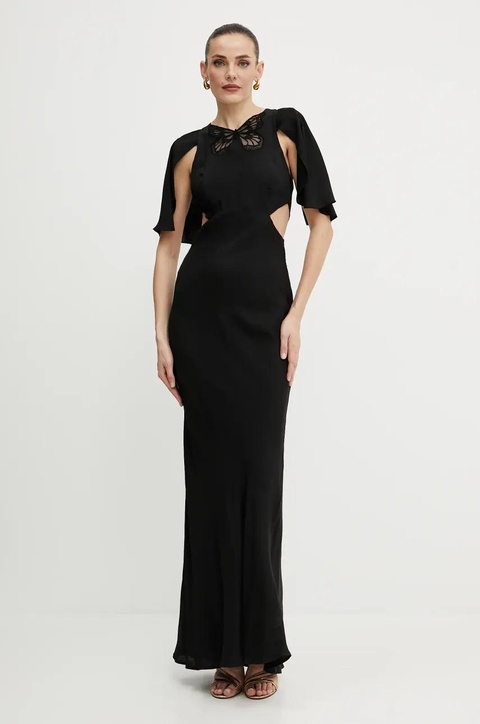 Twinset sukienka kolor czarny maxi prosta 251TS2012 - zdjęcie produktu nr 1