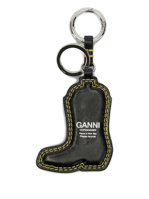 GANNI boot stitched keyring - Black - zdjęcie produktu nr 1