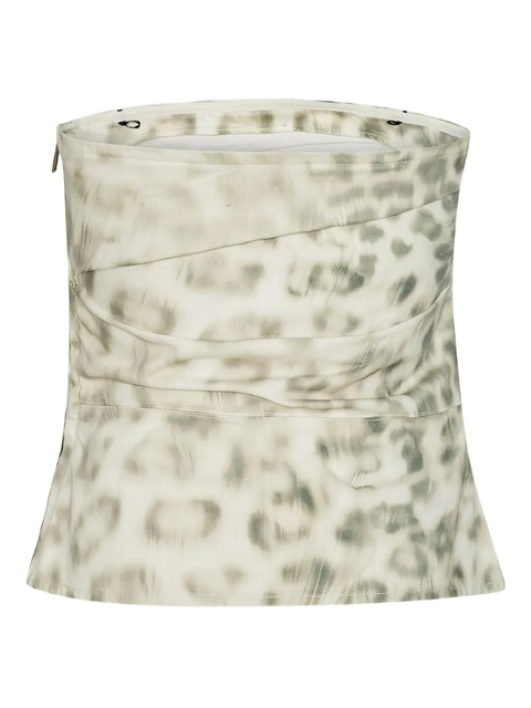 ROTATE BIRGER CHRISTENSEN printed denim top - Neutrals - zdjęcie produktu nr 2