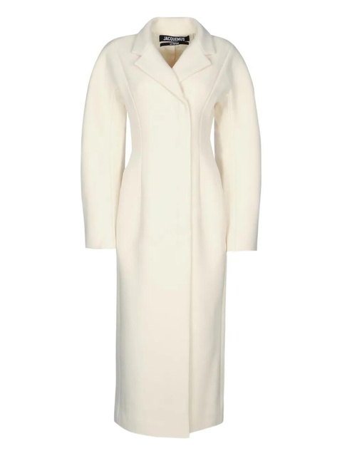 Jacquemus curved le manteau coat - White - zdjęcie produktu nr 1