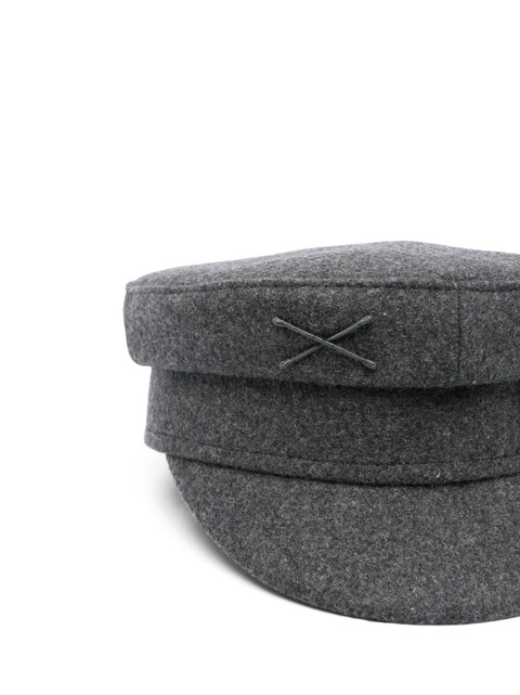 Ruslan Baginskiy monogram-embroidered baker boy cap - Grey - zdjęcie produktu nr 1